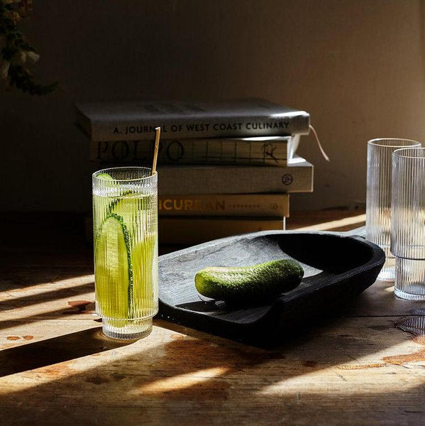 Ferm Living Ripple Long Drink Glasses - Set of 4 - Danish Design