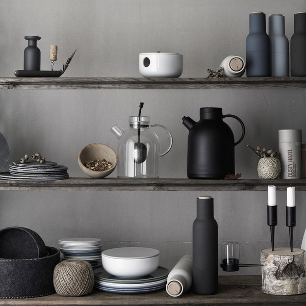 Menu Bottle Grinder - Stainless Steel Tops - Danish Design