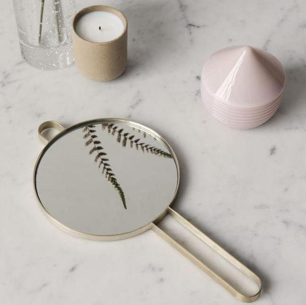Ferm Living Poise Hand Mirror - Brass - Danish Design